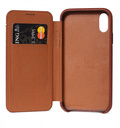 Decoded - Slim Leather Wallet Case för iPhone XS Max -Brun