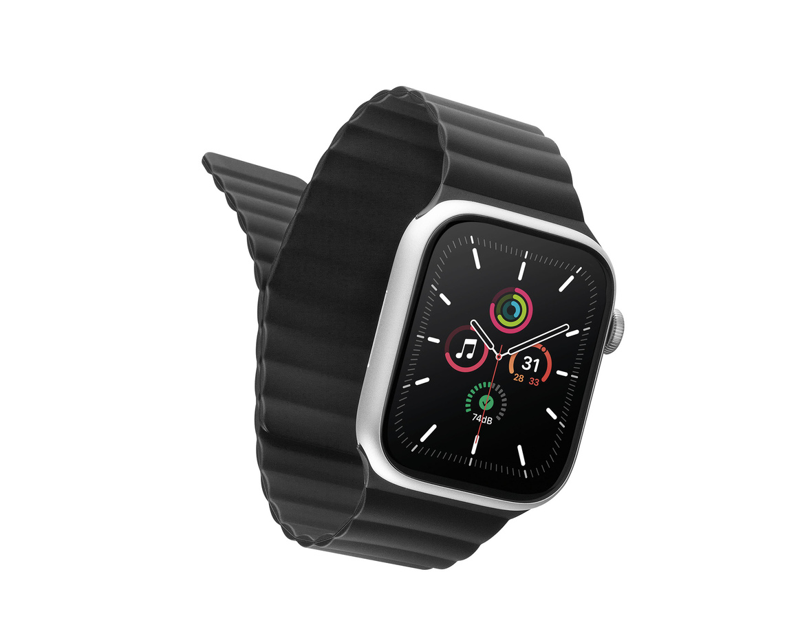 C&C - Kosmo magnetband för Apple Watch (1-9 Series) 42-49 mm - Black
