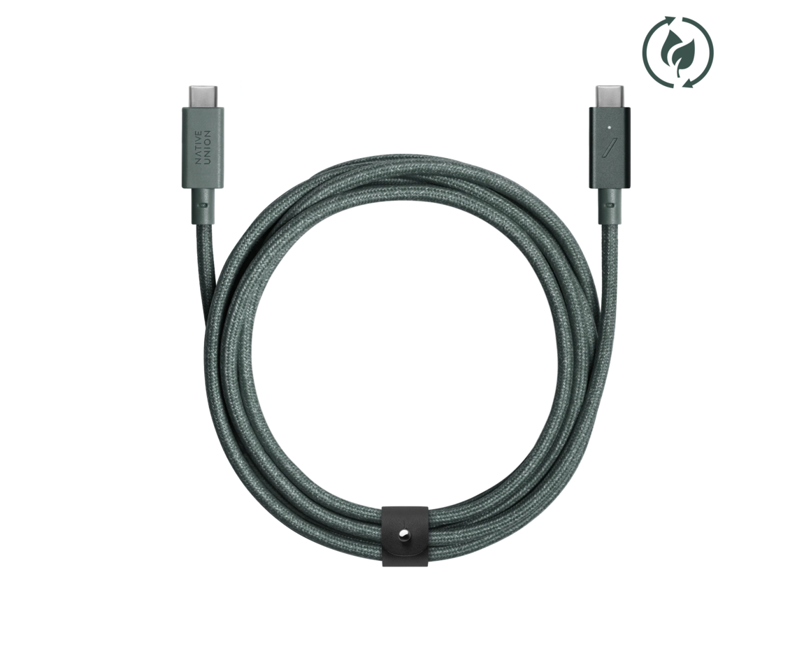 Native Union Belt Cable USB-C 2.4m 240W Slate Green