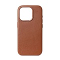 Decoded Leather Backcover för iPhone 15 Tan