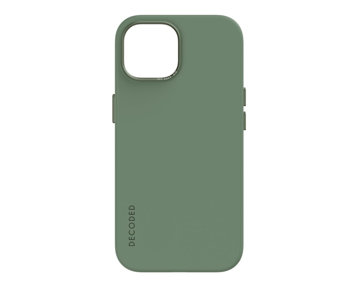 Decoded AntiMicrobial Silicone Backcover för iPhone 15 Pro Max Sage Leaf Green