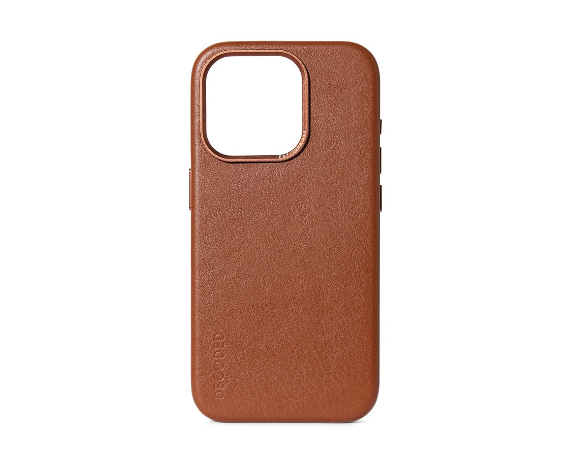 Decoded Leather Backcover för iPhone 15 Plus Tan