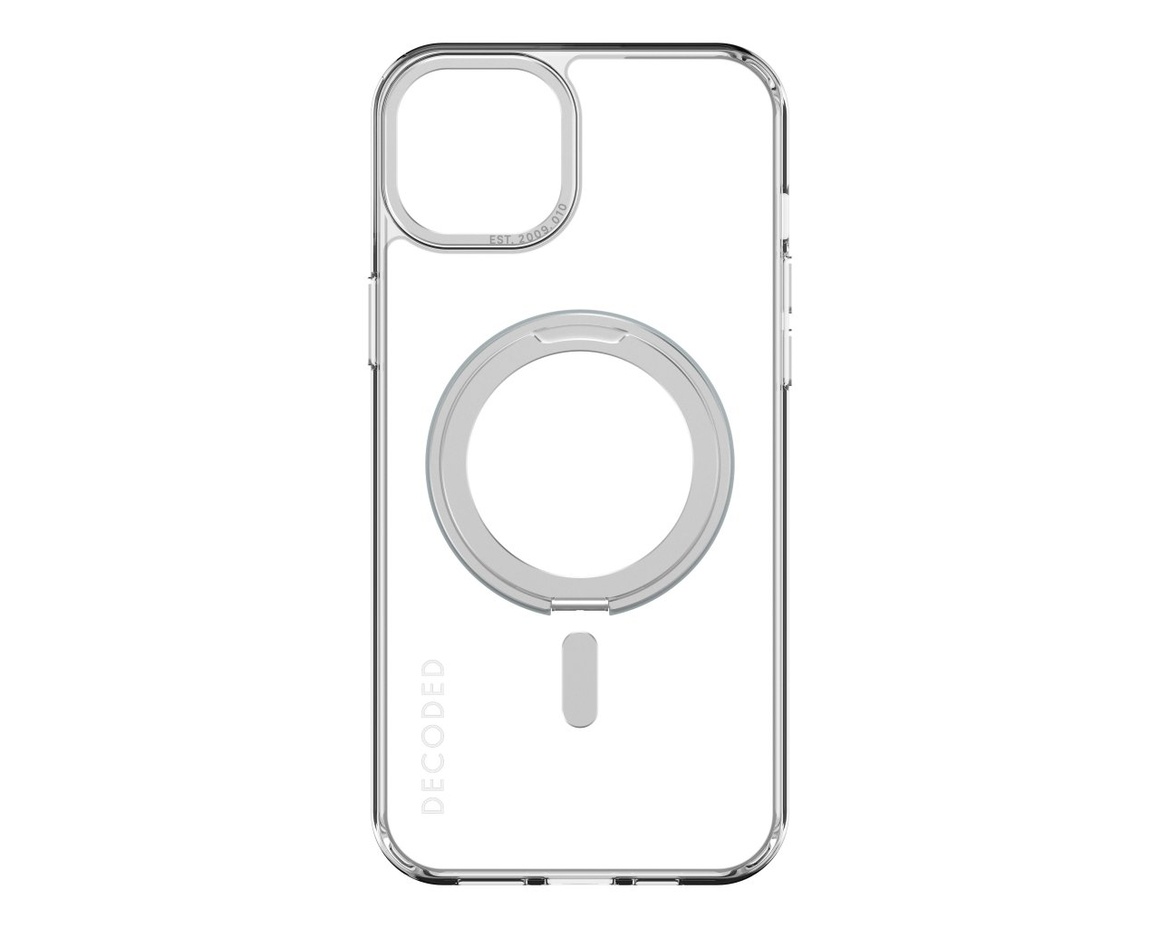 Decoded Recycled Plastic Transparent Loop Stand BackCover för iPhone 15 Plus Clear