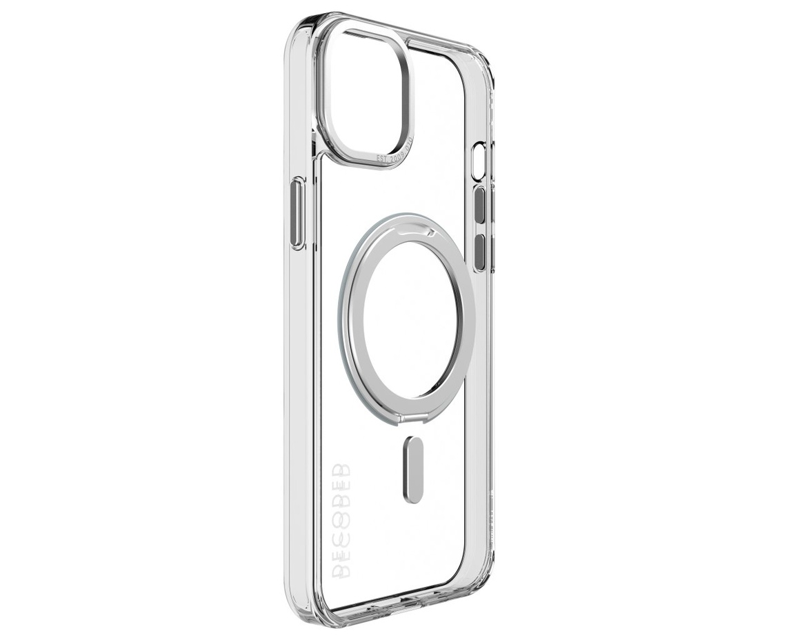 Decoded Recycled Plastic Transparent Loop Stand BackCover för iPhone 15 Plus Clear